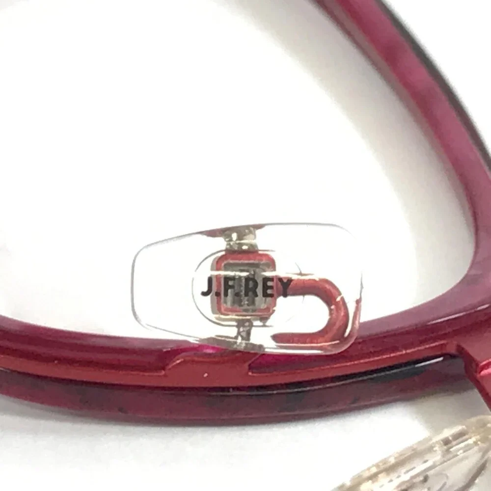 JF Rey Eyeglasses Frames JF2718 7535 Plum Red Acetate Square Full Rim 49-21-137